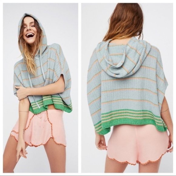 Free People Sweaters - Free People Shimmer & Sheen Hoodie Poncho